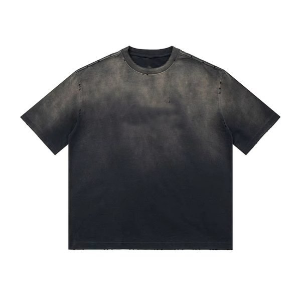 Custom T-shirt production sample displayed on a clean worktable