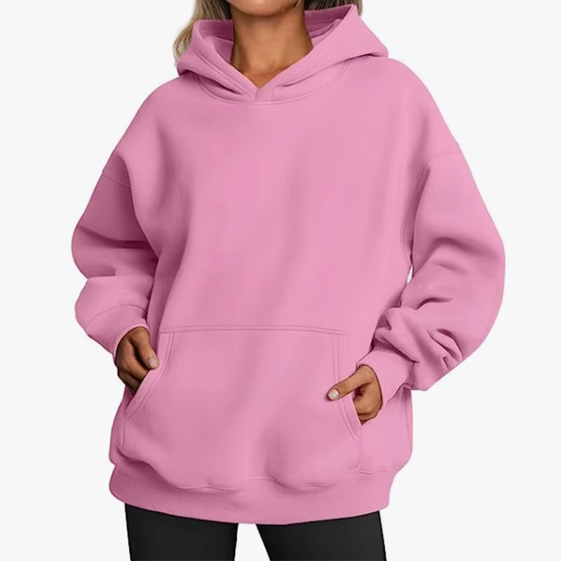 Blank Cotton Hoodie For Women - Image 3