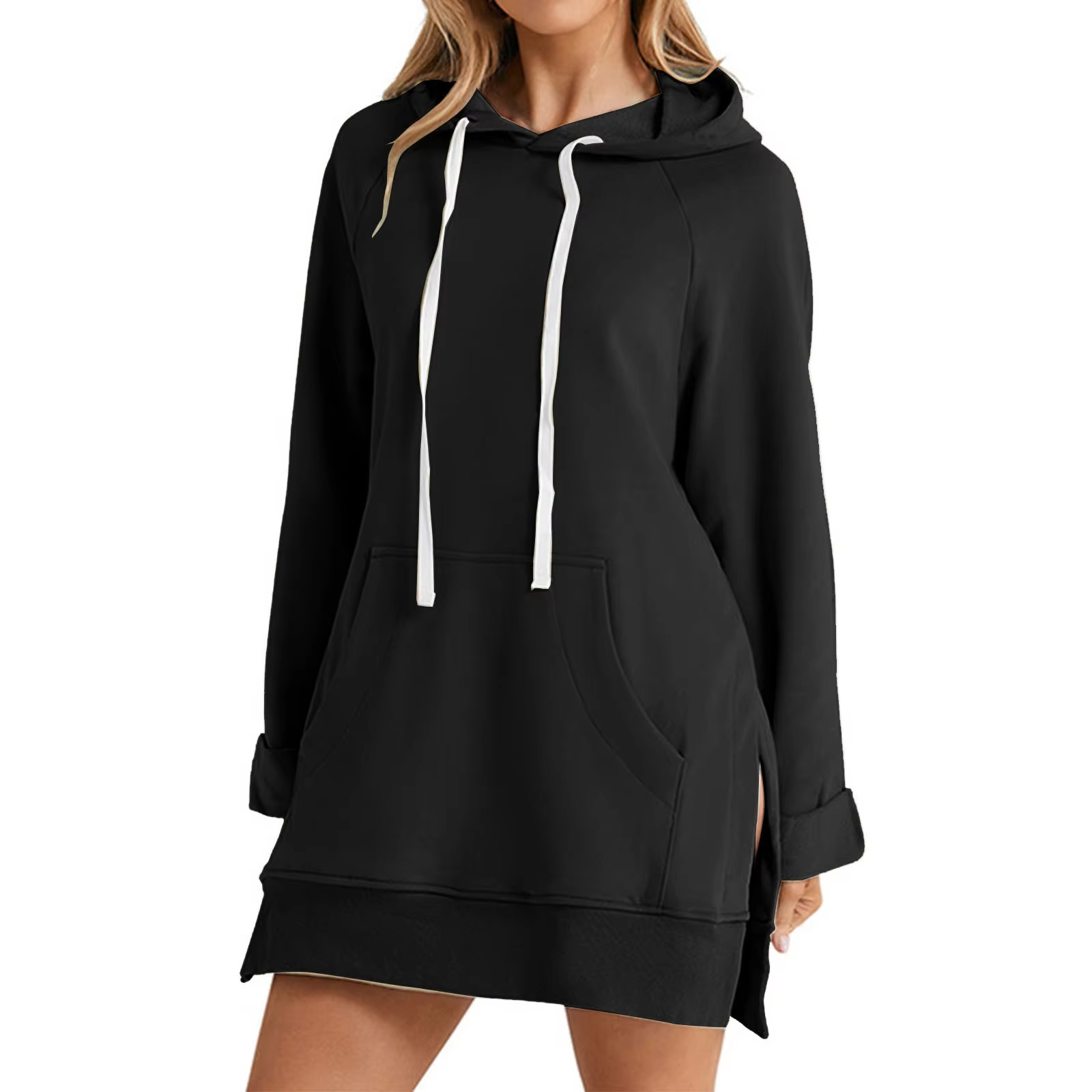 Cotton Hoodie Dress For Women - Image 3