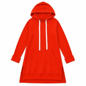 Cotton Hoodie Dress for Women flat-lay product image 1 on a white background