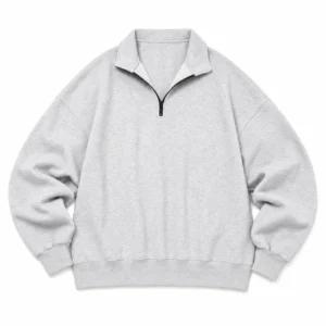 Half-Zip Hoodie for Women flat-lay product image 1 on a white background