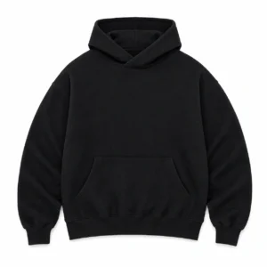 Blank Cotton Hoodie for Men flat-lay product image 1 on a white background