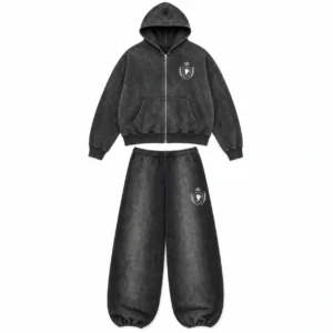 Acid-Washed Tracksuit for Men flat-lay product image 1 on a white background