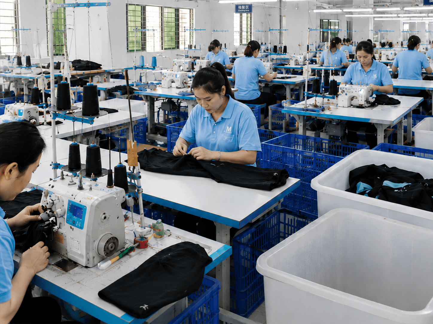 Bulk apparel manufacturing and in-process quality control