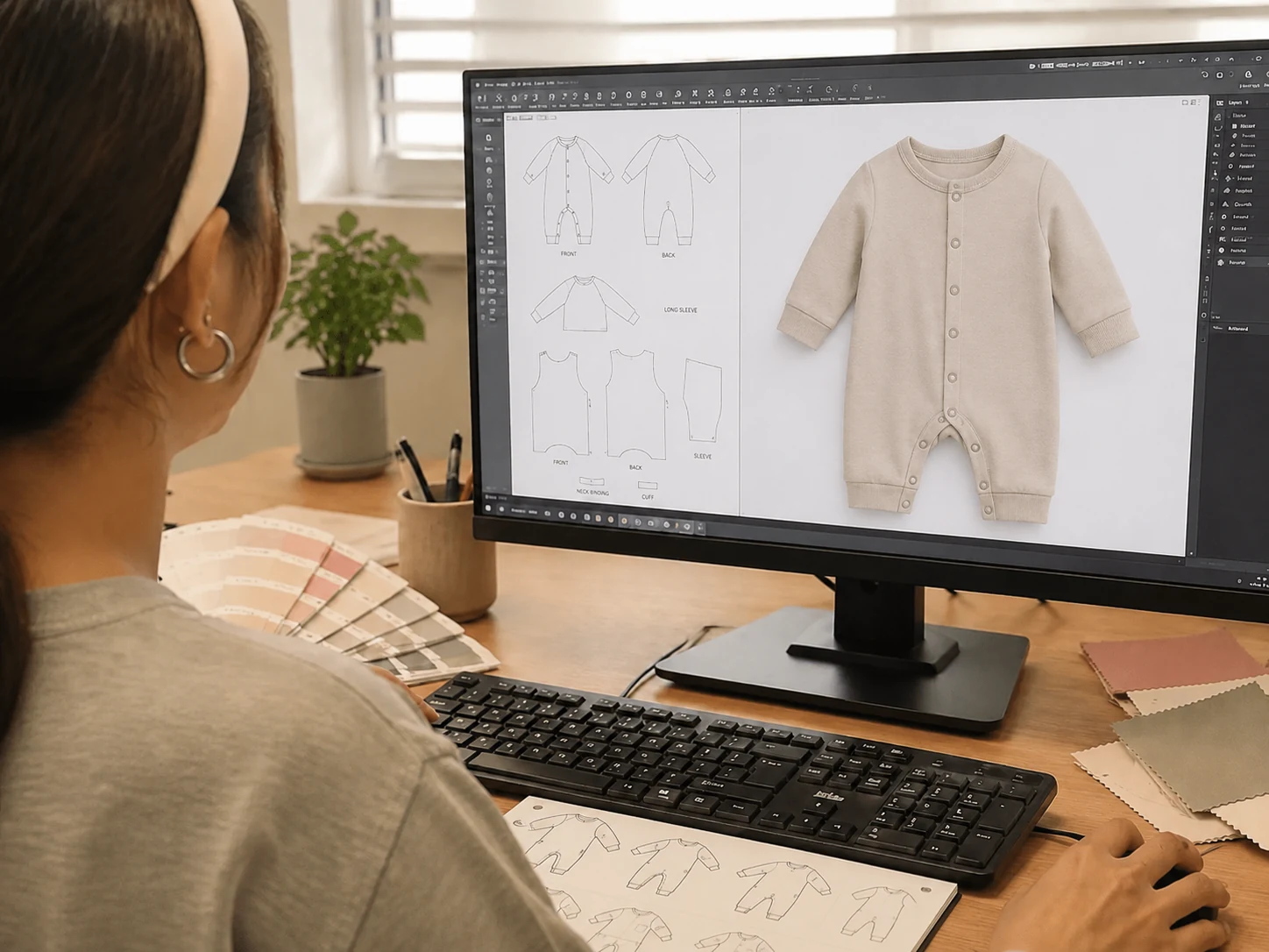 OEM and ODM clothing design review for material selection and quotation