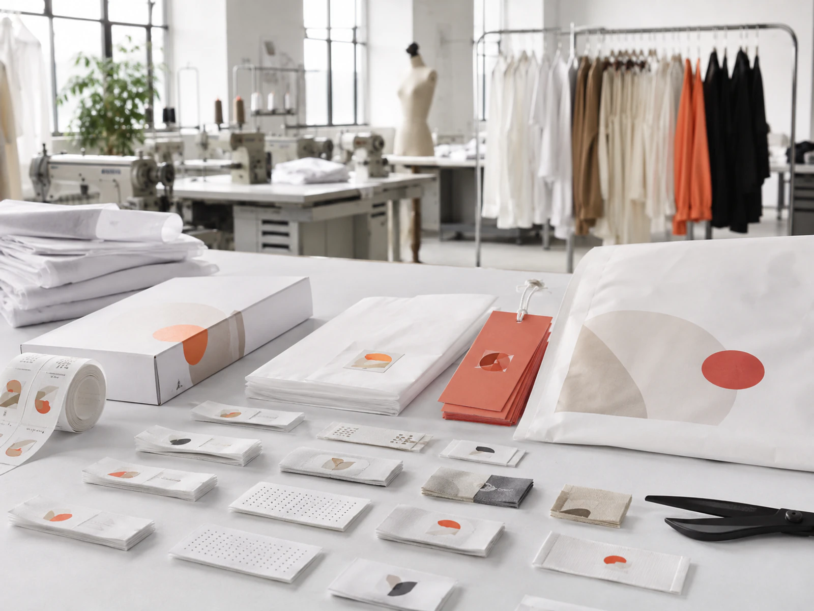 Custom clothing labels, hangtags and packaging
